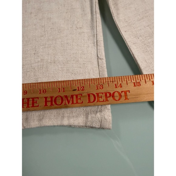 ANRABESS Wide Leg Pants Women's M Linen Blend Beige Cropped Lightweight Pockets - Picture 13 of 14